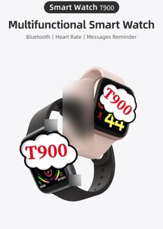 Wellermoz T900 Mannen Horloges Vrouwen Horloge Horloge Vrouwen Smart Band Sport Armband Android Bluetooth Sleep Monitor Waterdicht middernacht zwart