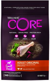 Wellness Core Adult Original Small-Breed - Hondenvoer - Kalkoen - Kip - 5 kg