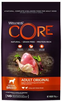 Wellness Core Grain Free Dog Original Kalkoen & Kip - Hondenvoer - 10 kg