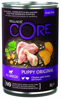 Wellness Core Puppy Original All Breeds - Hondenvoer - Kip - Kalkoen - 400 gram