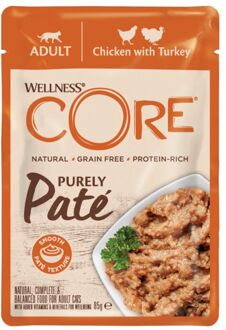 Wellness Core Purely Pate - Kattenvoer - Kip - Kalkoen - 85 gram