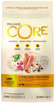 Wellness Core Sterilised Original Adult - Kattenvoer - Kip - Kalkoen - 4 kg