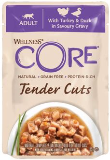 Wellness Core Tender Cuts - Kattenvoer - Kip - Eend - 85 gram