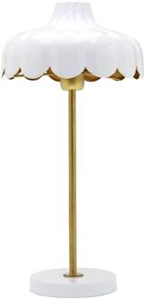 Wells tafellamp wit/goud wit, goud