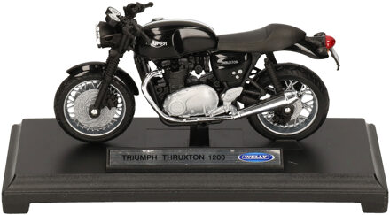 Welly Model motor Triumph Thruxton 1200 - zwart - schaal 1:18 - speelgoed motor
