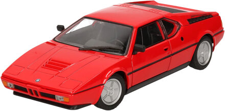 Welly Modelauto - BMW M1 - rood - 18 x 7 x 5 cm - Schaal 1:24 - Speelgoedauto - Miniatuurauto