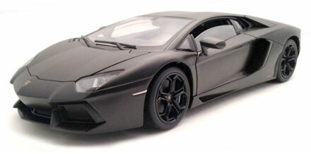 Welly modelauto Lamborghini Aventador - matzwart - schaal 1:24 - Speelgoed auto's