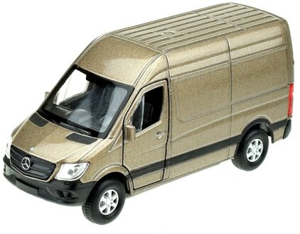 Welly Modelauto Mercedes Benz Sprinter taupe 1:34 Bruin