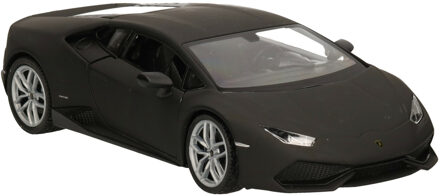 Welly Modelauto/speelgoedauto Lamborghini Huracan - matzwart - schaal 1:24/19 x 8 x 5 cm