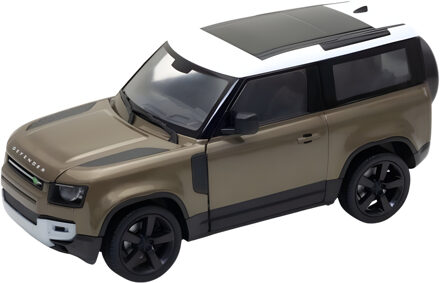 Welly Modelauto / speelgoedauto - Land Rover Defender 2020 - bruin - 8 x 8 x 18 cm - schaalmodel