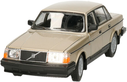 Welly Modelauto/speelgoedauto Volvo 240GL 1986 schaal 1:24/20 x 7 x 6 cm - Speelgoed auto's Goudkleurig