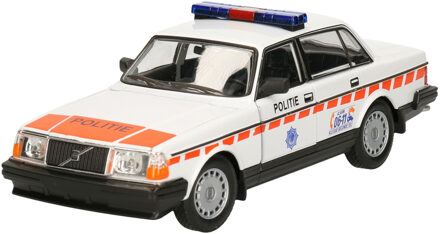 Welly Modelauto/speelgoedauto Volvo 240GL politie 1986 schaal 1:24/20 x 7 x 6 cm - Speelgoed auto's Multikleur