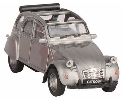 Welly Schaalmodel Citroen 2CV zilver open dak 1:36 - Speelgoed auto's Zilverkleurig