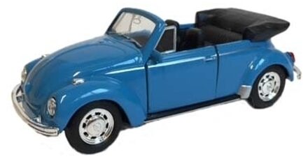 Welly Speelauto Volkswagen Kever blauw open dak 12 cm - Speelgoed auto's