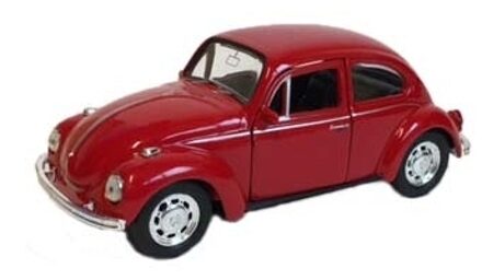 Welly Speelauto Volkswagen Kever rood 12 cm - Speelgoed auto's