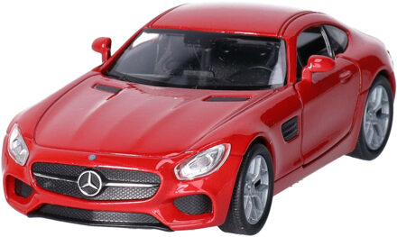 Welly Speelgoed Mercedes Benz auto - rood - die-cast metaal - 11 cm - Model AMG GT - Speelgoed auto's