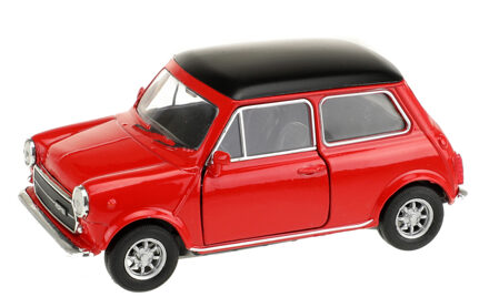 Welly Speelgoed Mini Cooper auto - rood - die-cast metaal - 10 cm - Model 1300