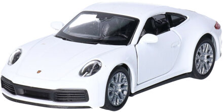 Welly Speelgoed Porsche auto - wit - die-cast metaal - 11 cm - Model 911 Carrera