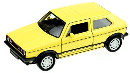 Welly Speelgoed Volkswagen auto - geel - die-cast metaal - 13 cm - Model Golf 1 GTI - Speelgoed auto's