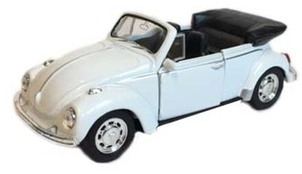 Welly Speelgoed Volkswagen Kever witte cabrio auto 12 cm - Action products