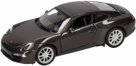 Welly Speelgoedauto Porsche - antraciet - Carrera S - 1:36 - modelauto - Speelgoed auto's Zwart