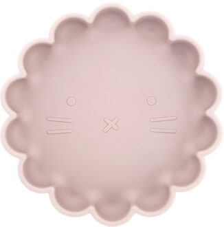 Welpje Serie - Siliconen Babybord - Leeuwen Ontwerp - 18 cm - Zachtroze Lichtroze / Roze