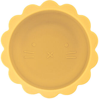 Welpje Serie - Siliconen Babykommetje - Leeuwen Ontwerp - 350ml - Mosterdgeel Mosterdgeel / Geel