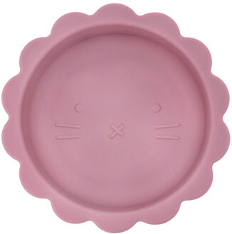 Welpje Serie - Siliconen Babykommetje - Leeuwen Ontwerp - 350ml - Oudroze Oudroze / Roze
