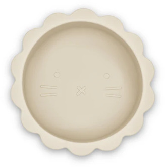 Welpje Serie - Siliconen Babykommetje - Leeuwen Ontwerp - 350ml - Zandbeige Zandbeige / Beige