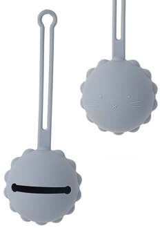 Welpje Serie - Siliconen Fopspeenhouder - Leeuwen Ontwerp - Pastelblauw