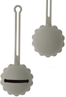 Welpje Serie - Siliconen Fopspeenhouder - Leeuwen Ontwerp - Sage