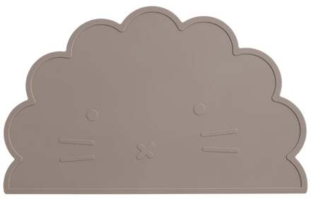 Welpje Serie - Siliconen Placemat - Leeuwen Ontwerp - Taupe Taupe / Grijs