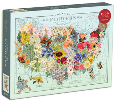 Wendy Gold Usa State Flowers 1000 Piece Puzzle -  Galison (ISBN: 9780735364769)