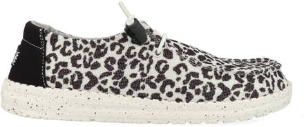 Wendy Leopard Slip-On Sneakers Dames zwart - beige - 38