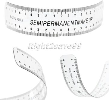 Wenkbrauw Grooming Stencil Shaper Plasitc Heerser Maatregel Tool permanente Make-Up Herbruikbare Zwart microblading Stencil Brow Kunstenaars