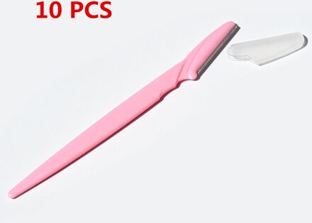 Wenkbrauw Trimmer Draagbare Wenkbrauw Scheermesje Scheerapparaat Shaper Facial Hair Remover Wenkbrauw Tool Vrouwen Makeup Tools 10stk roze