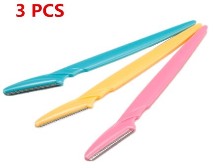 Wenkbrauw Trimmer Draagbare Wenkbrauw Scheermesje Scheerapparaat Shaper Facial Hair Remover Wenkbrauw Tool Vrouwen Makeup Tools 3stk Multi-kleur