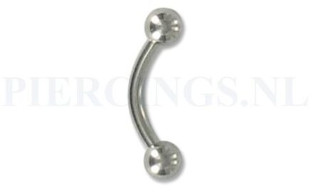 Wenkbrauwpiercing titanium 1.2 mm