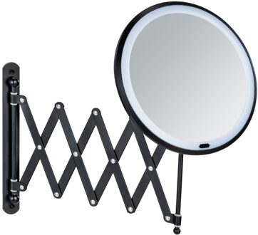 Wenko Barona make-up spiegel met LED-verlichting zwart mat