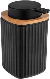 Wenko Zeepdispenser Rotello Zwart Bamboe Detail