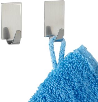 Wenko Zoom Handdoekhaak Wenko Haakjes Vierkant Metaal Glanzend 4 Haken Handdoekhaak Wenko Haakjes Vierkant Metaal Glanzend 4 Haken