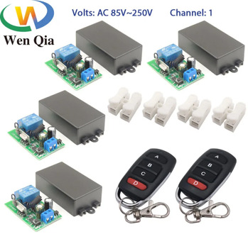 Wenqia smart switch 433MHz RF Remote Control AC 85-220V 1CH Relay Receiver control for Corridor Room/Led/Light in the meanwhile