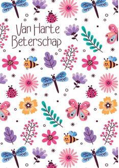 Wenskaarten Beterschap pak a 10 stuks multi