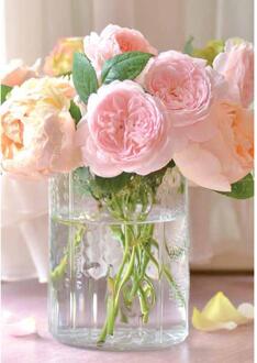 Wenskaarten blanco bloem pak a 10 stuks multi