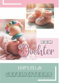 Wenskaarten Geboorte dochter pak a 10 st multi