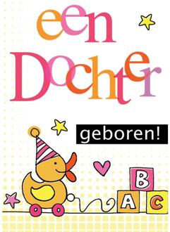 Wenskaarten Geboorte dochter pak a 10 st multi