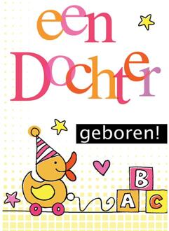 Wenskaarten Geboorte dochter pak a 10 st multi