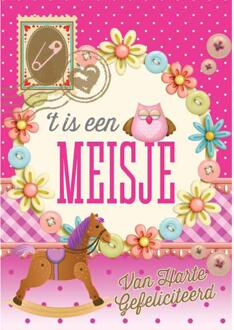 Wenskaarten Geboorte dochter pak a 10 st multi