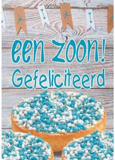 Wenskaarten Geboorte zoon pak a 10 stuks multi