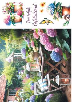 Wenskaarten Gefeliciteerd pak a 10 stuks multi